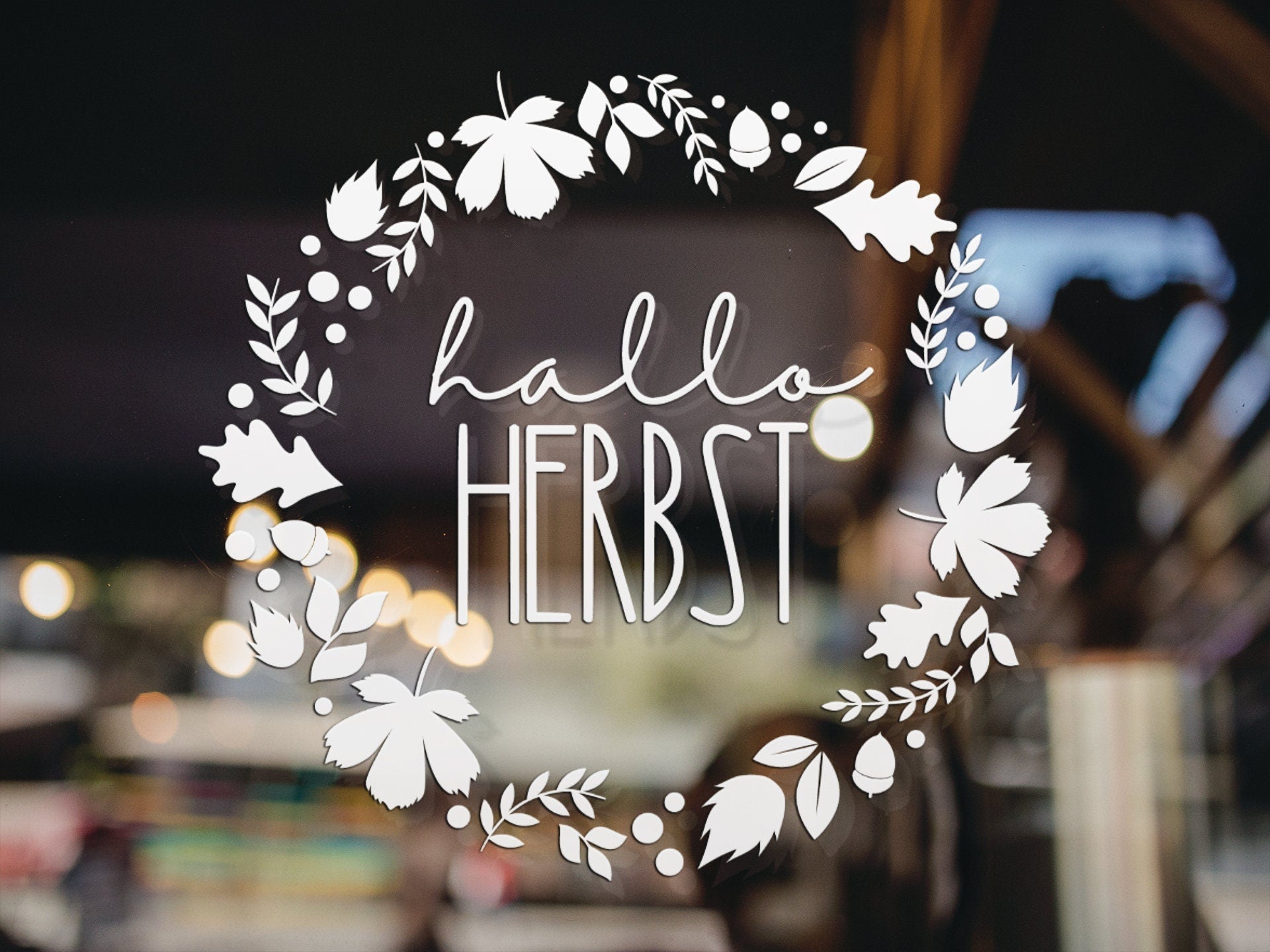 Aufkleber &quot;Hallo Herbst&quot;