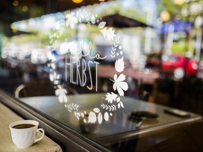 Aufkleber &quot;Hallo Herbst&quot;