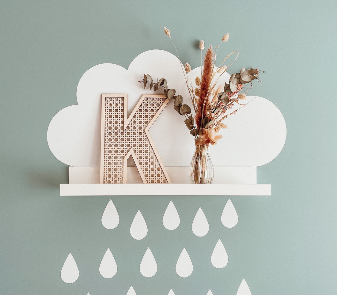 Rattan Buchstabe im Boho Stil