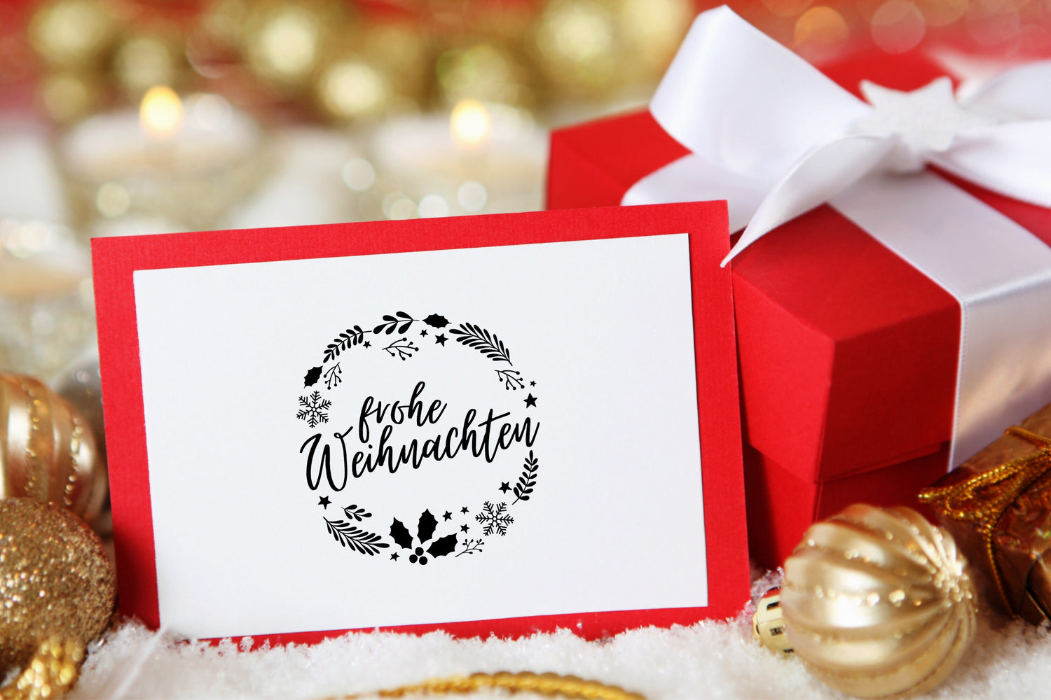 Stempel Kranz &quot;frohe Weihnachten&quot;