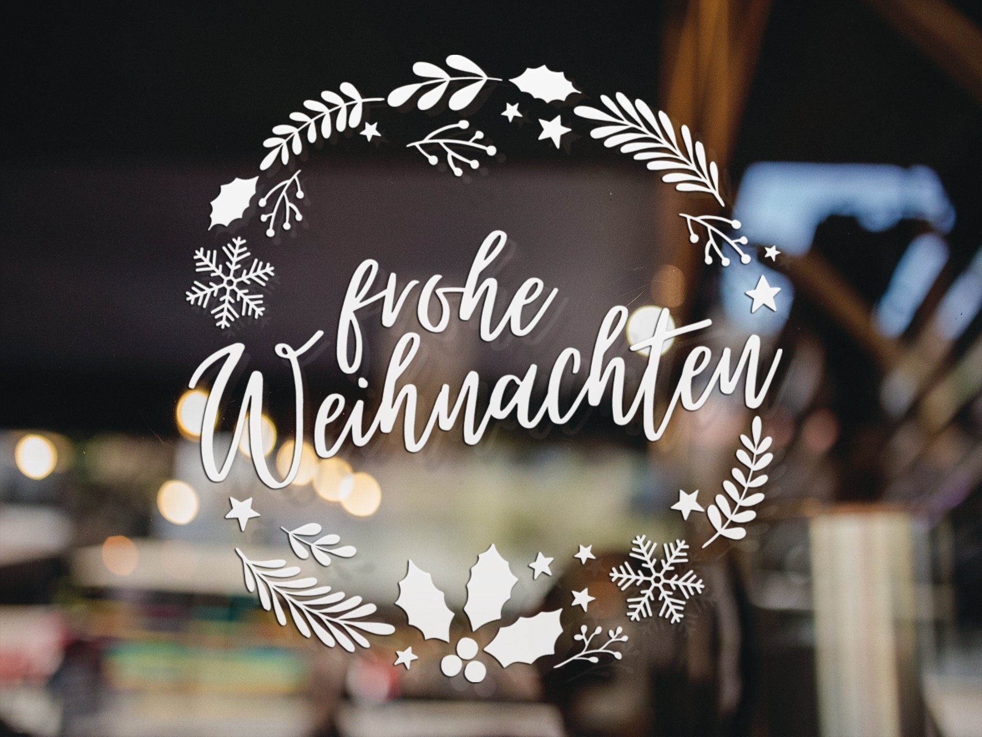 Aufkleber "frohe Weihnachten"