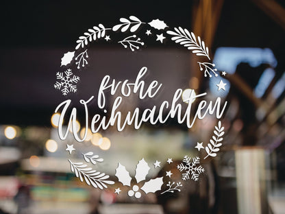 Aufkleber &quot;frohe Weihnachten&quot;