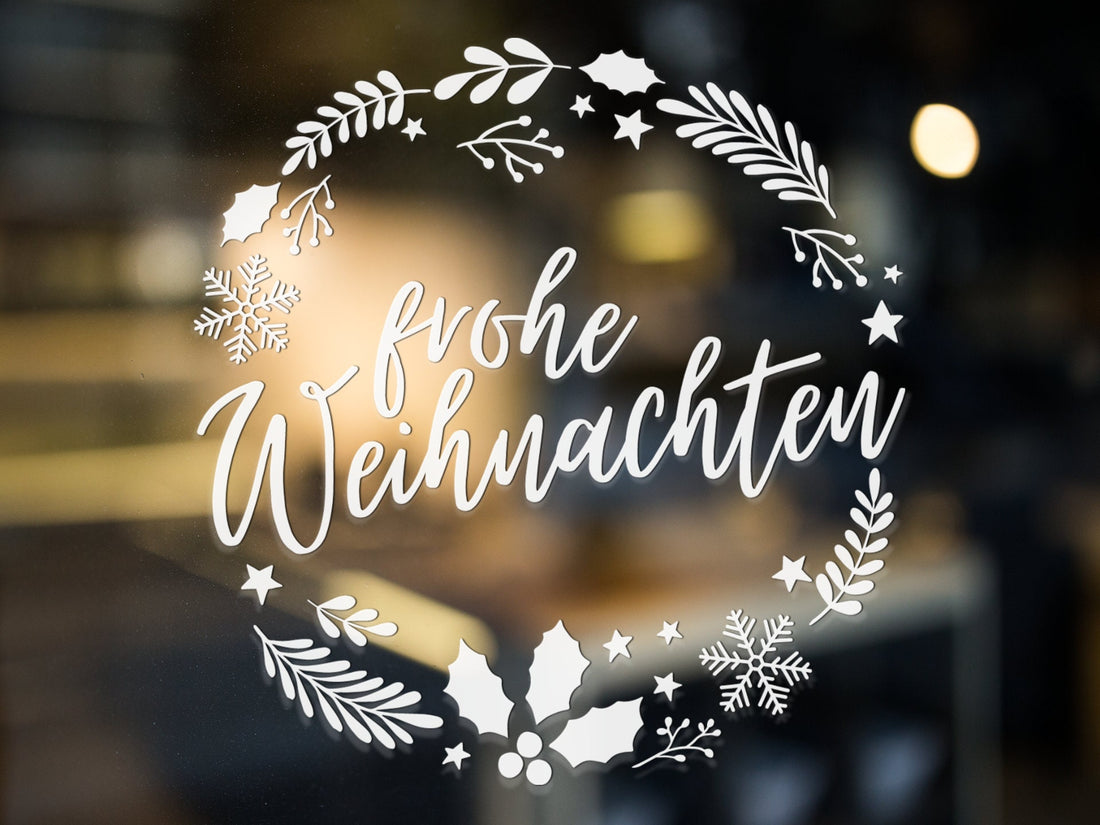 Aufkleber &quot;frohe Weihnachten&quot;