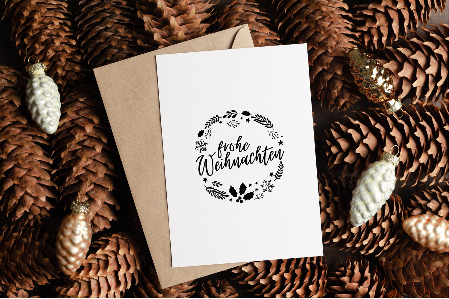 Stempel Kranz &quot;frohe Weihnachten&quot;