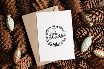 Stempel Kranz &quot;frohe Weihnachten&quot;