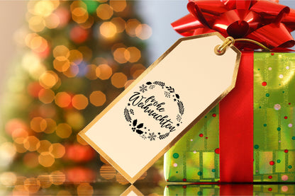 Stempel Kranz &quot;frohe Weihnachten&quot;