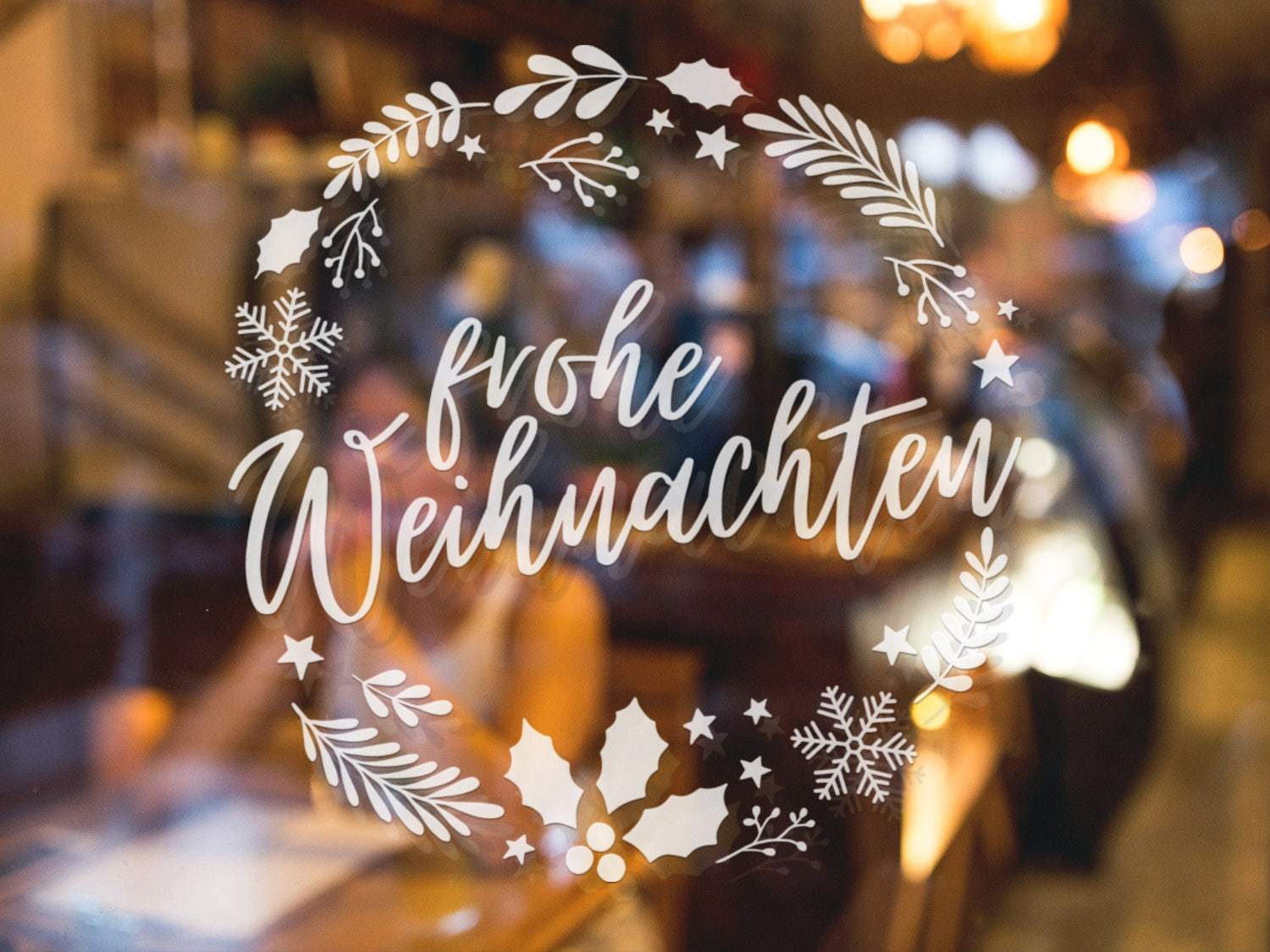 Aufkleber &quot;frohe Weihnachten&quot;