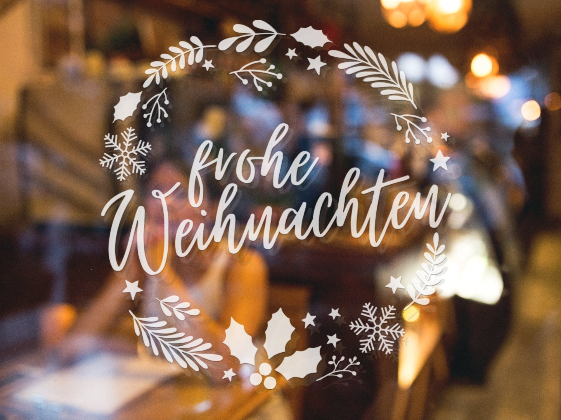 Aufkleber &quot;frohe Weihnachten&quot;