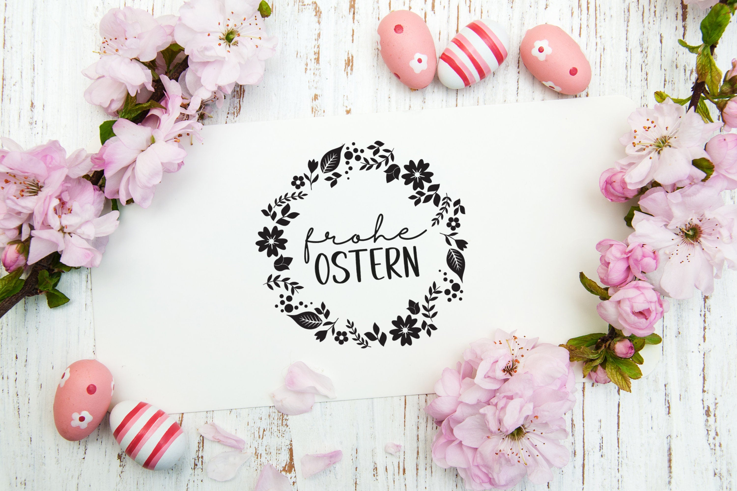 Stempel "frohe Ostern"